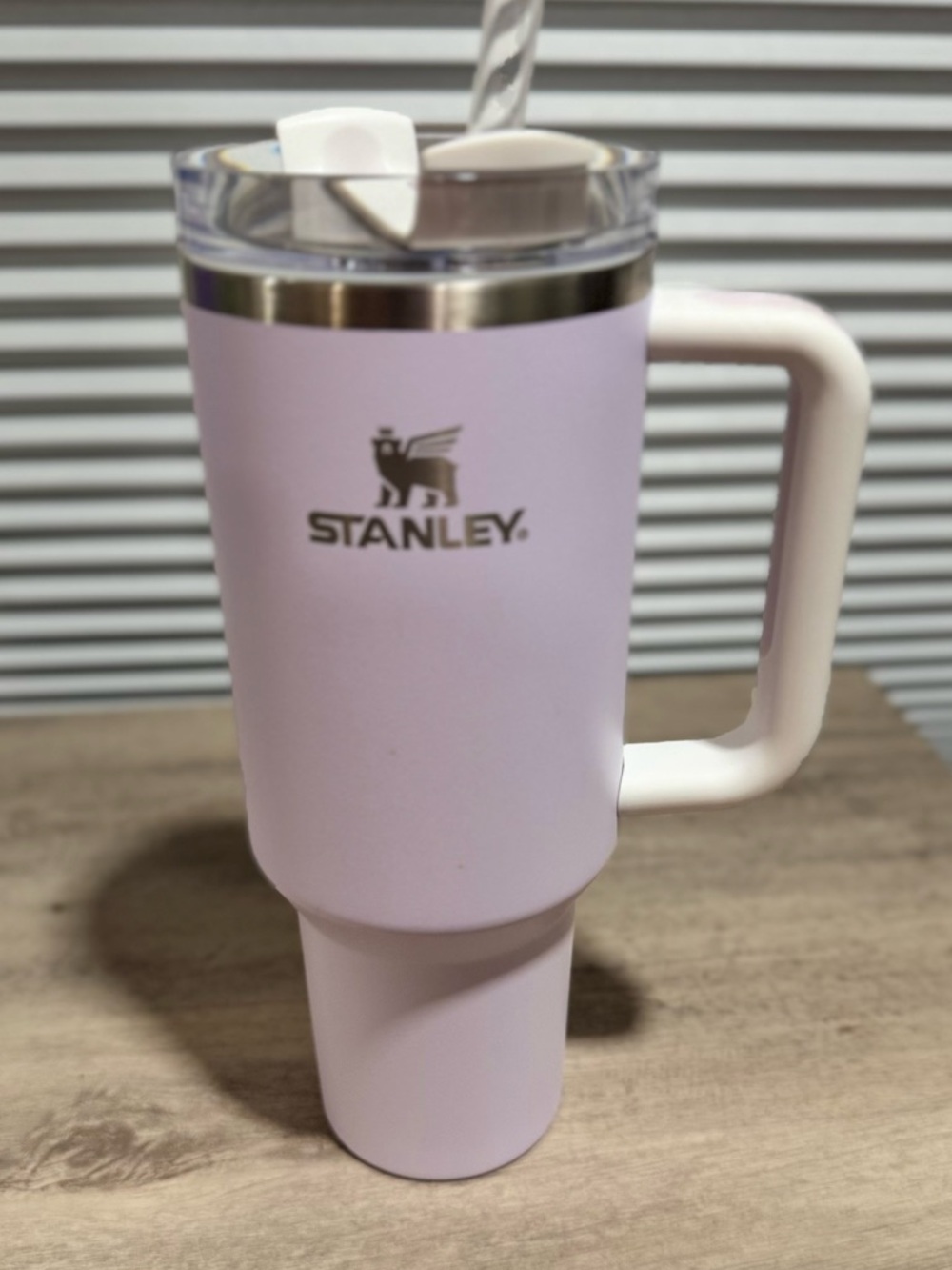 Stanley 40 OZ Lavender Travel Mug with White Handle